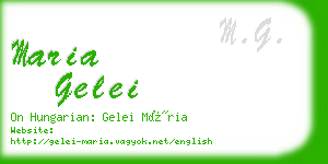 maria gelei business card